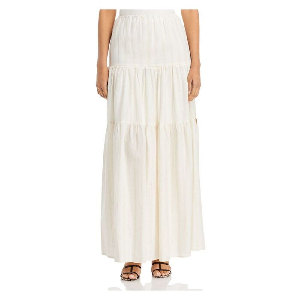 SIGNIFICANT OTHER Womens Ivory Tie Maxi Skirt 8